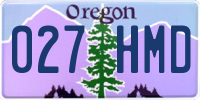 OR license plate 027HMD