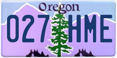 OR license plate 027HME