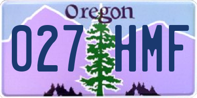OR license plate 027HMF