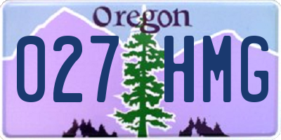 OR license plate 027HMG