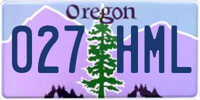 OR license plate 027HML