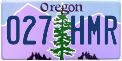 OR license plate 027HMR