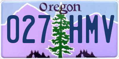 OR license plate 027HMV