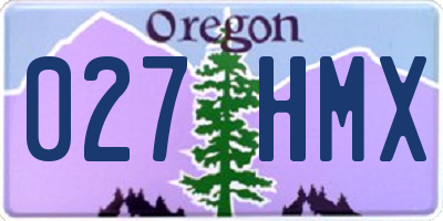 OR license plate 027HMX