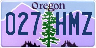 OR license plate 027HMZ