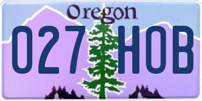 OR license plate 027HOB