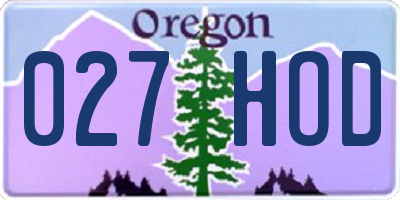 OR license plate 027HOD