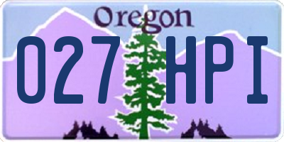 OR license plate 027HPI