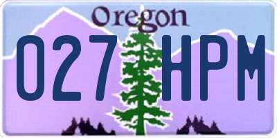OR license plate 027HPM