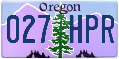 OR license plate 027HPR