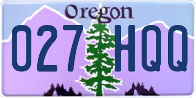 OR license plate 027HQQ