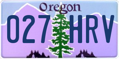 OR license plate 027HRV