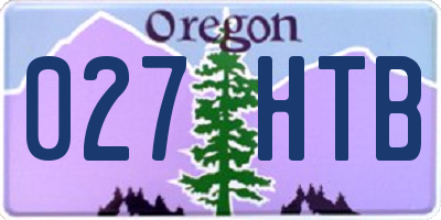 OR license plate 027HTB