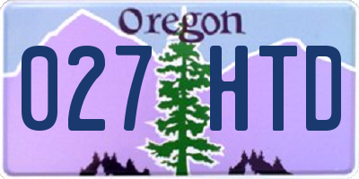 OR license plate 027HTD