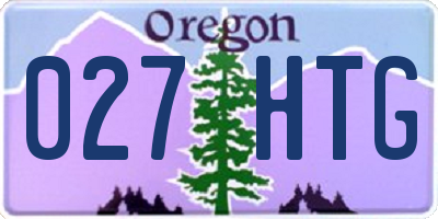 OR license plate 027HTG