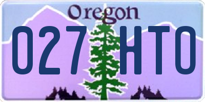 OR license plate 027HTO