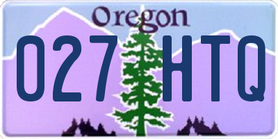 OR license plate 027HTQ