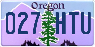 OR license plate 027HTU