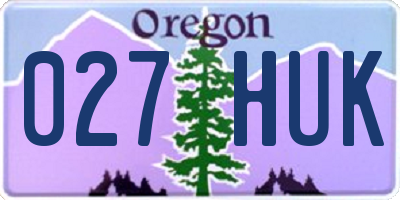 OR license plate 027HUK