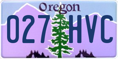 OR license plate 027HVC