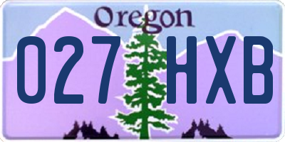 OR license plate 027HXB
