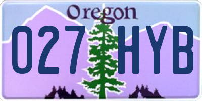 OR license plate 027HYB