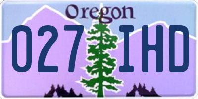 OR license plate 027IHD