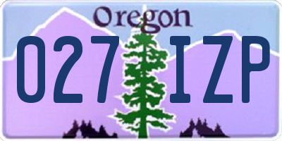 OR license plate 027IZP