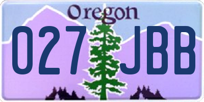 OR license plate 027JBB