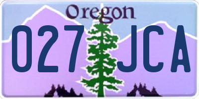 OR license plate 027JCA