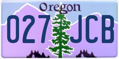 OR license plate 027JCB