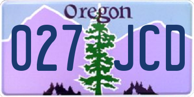 OR license plate 027JCD