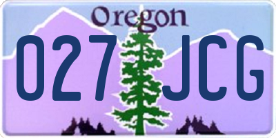 OR license plate 027JCG