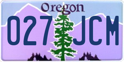 OR license plate 027JCM