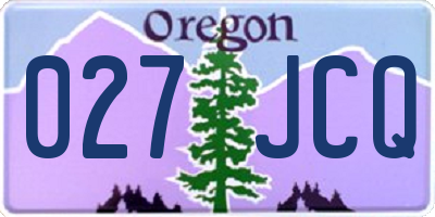 OR license plate 027JCQ