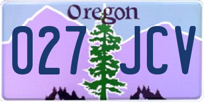 OR license plate 027JCV