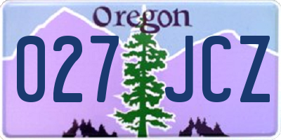 OR license plate 027JCZ