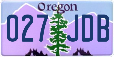 OR license plate 027JDB