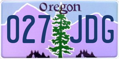 OR license plate 027JDG