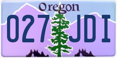 OR license plate 027JDI