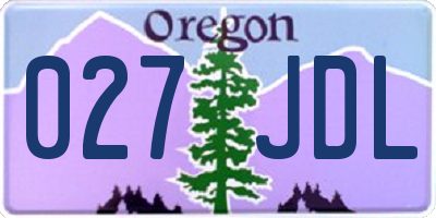 OR license plate 027JDL