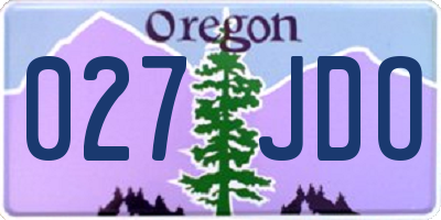 OR license plate 027JDO