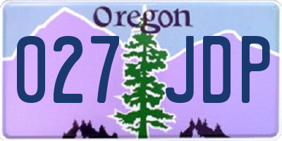 OR license plate 027JDP
