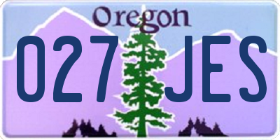 OR license plate 027JES