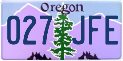OR license plate 027JFE