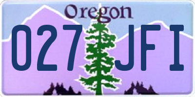 OR license plate 027JFI
