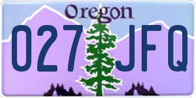OR license plate 027JFQ