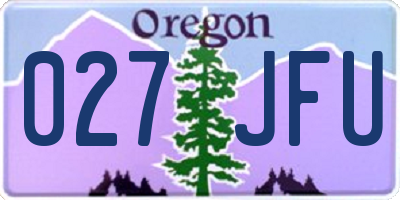 OR license plate 027JFU