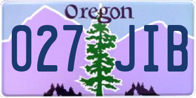OR license plate 027JIB