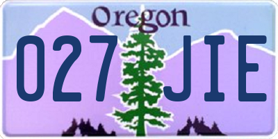 OR license plate 027JIE